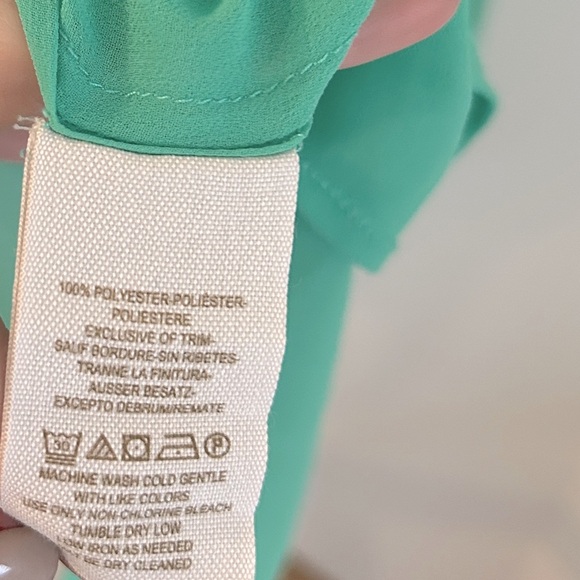 FREE PEOPLE ~ Emerald Green Button Down Blouse ~ size XS - Picture 3 of 7